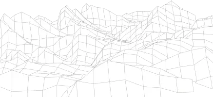 Line drawing of mountains